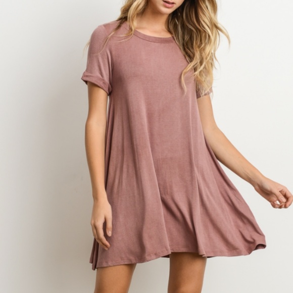 Dresses & Skirts - Mauve Tshirt Dress
